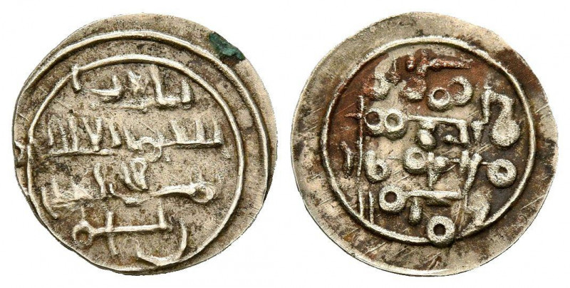 TAIFA DE ALMERIA. Abd Al-Aziz Al-Mansur. Fracción de Dinar. (El. 0,25g/11mm). 43...