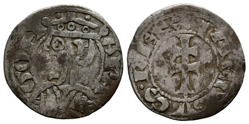 JAIME I (1213-1276). Dinero (Ve. 0,80g/18mm). Aragón. (Cru.V.S 318). Anv: Efigie...