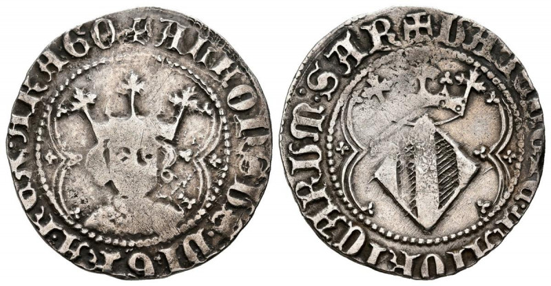 ALFONSO IV (1327-1336). 1 Real. (Ar. 3,29g/23mm). Valencia. (Cru VS 864.2). Anv:...