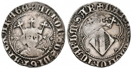 ALFONSO IV (1327-1336). 1 Real. (Ar. 3,29g/23mm). Valencia. (Cru VS 864.2). Anv: Efigie coronada de frente de Alfonso IV, alrededor leyenda: ALFONSVS ...