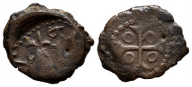 FERNANDO II (1479-1516). Señal. (Ae. 0,98g/15mm). Agramunt. (ACCA 1333). MBC-.