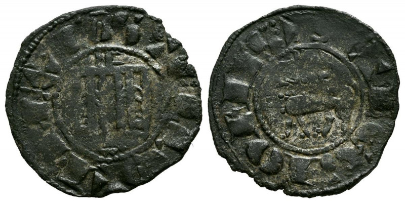 FERNANDO IV (1295-1312). Pepión. (Ae. 0,89g/19mm). Burgos. (FAB-319). Anv: Casti...