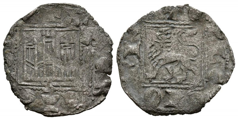 ALFONSO XI (1312-1350). Novén. (Ve. 0,96g/19mm). Sevilla. (FAB-358). Anv: Castil...