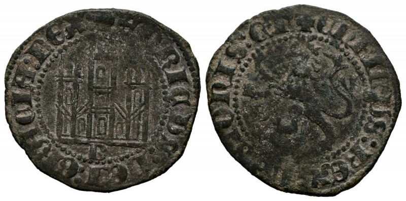 ENRIQUE III (1390-1406). Blanca. (Ve. 1,85g/22mm). Burgos. (FAB-597 var). Anv: C...