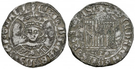 ENRIQUE IV (1454-1474). Cuartillo. (Ve. 3,06g/26mm). Toledo. (FAB-757). Anv: Busto coronado del rey de frente, dentro de gráfila circular, alrededor l...