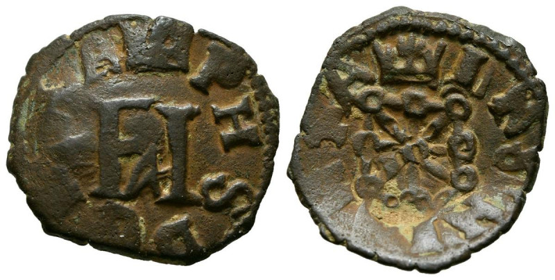 FELIPE III (1598-1621). 4 Cornados (Ae. 2,73g/19mm). Sin Fecha. Pamplona. (Cal-2...