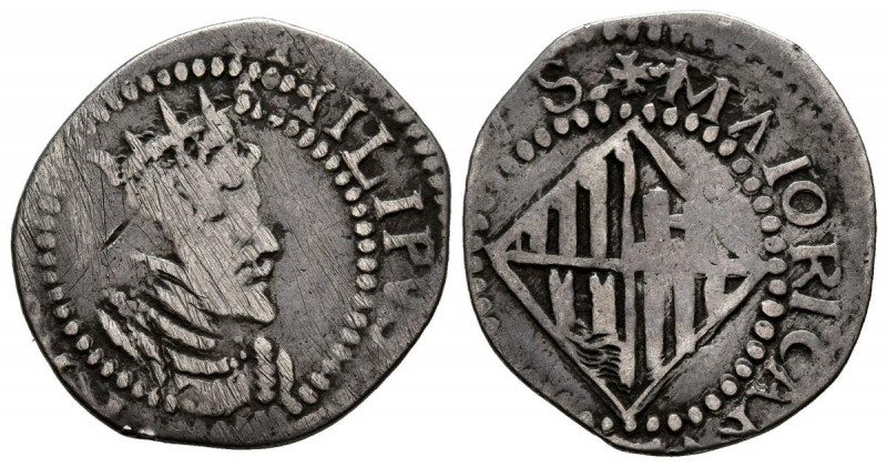 FELIPE III (1598-1621). 1 Real. (Ar. 2,30g/21mm). Mallorca. (Cal-2019-465). MBC....