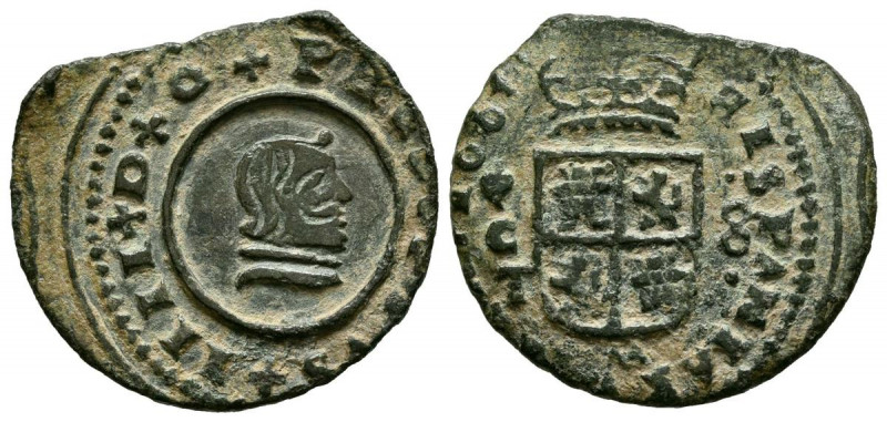 FELIPE IV (1621-1665). 8 Maravedís. (Ae. 2,05g/21mm). 1664. Córdoba TM. (Cal-201...