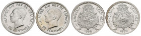 ALFONSO XIII (1885-1931). Conjunto de 2 piezas de plata de 50 Céntimos de 1926 (Madrid PCS ) en estado SC. A EXAMINAR.