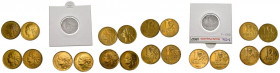 II REPUBLICA (1931-1939). Conjunto formado por 11 monedas, 10 piezas de 1 Peseta y 1 moneda de 5 Céntimos (busto pequeño), todas ellas acuñadas en 193...