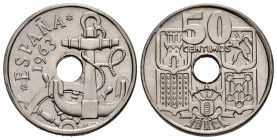 ESTADO ESPAÑOL (1936-1975). 50 Céntimos. (Cu-Ni. 3,94g/20mm). 1963 *19-63. Madrid. (Cal-2019-28). SC.