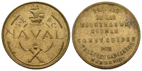 ESTADO ESPAÑOL (1936-1975). 1 Peseta. (Ae. 3,44g/21mm). 1948. Prueba de los Talleres San Carlos, Cádiz. (Cal-2019-No cita). SC-. Coincidente.