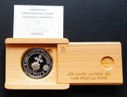 JUAN CARLOS I (1975-2014). 2000 Pesetas. (Ar. 27,00g/40mm). 1993. Año Santo Jacobeo. Cruz de Santiago y Venera. PROOF. Incluye estuche original y cert...
