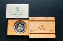 JUAN CARLOS I (1975-2014). 5000 Pesetas. (Ar. 54,00g/40mm). Serie Quinto Centenario. Serie I. 1989. FDC. Presentada en estuche oficial y con certifica...