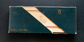 JUAN CARLOS I (1795-2014). Estuche completo compuesto por 5 monedas en plata de valores comprendidos entre 100 y 2000 Pesetas. Quinto Centenario. 1990...