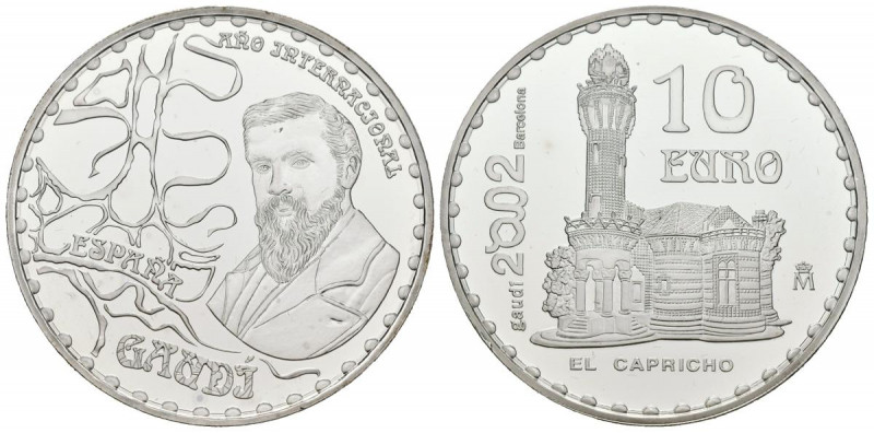 JUAN CARLOS I (1975-2014). 10 Euro. (Ar. 26,80g/40mm). 2002. El Capricho Gaudí. ...