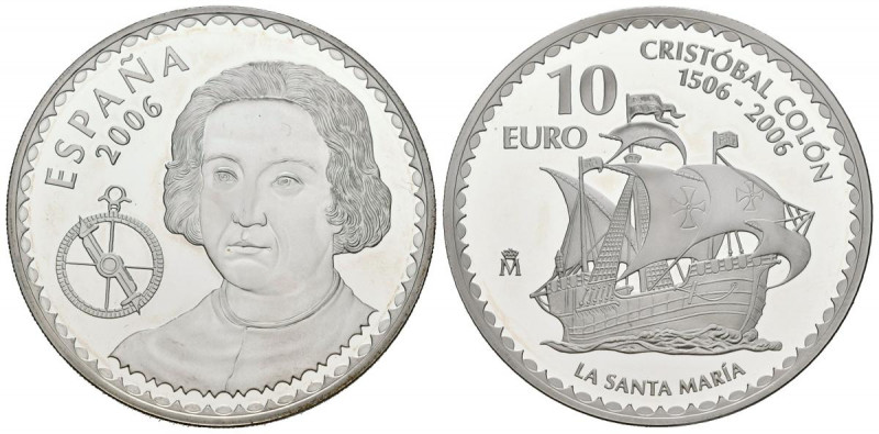 JUAN CARLOS I (1975-2014). 10 Euro. (Ar. 26,82g/40mm). 2006. Madrid. FNMT. 500 A...
