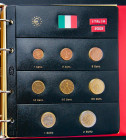 EUROS. Colección de euros de diferentes países y fechas y presentados en 4 álbumes, set y estuches. Modulos comprendidos entre 1 céntimo y 30 euros. T...