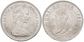 BAHAMAS. 1 Dollar. (Ar. 18,07g/34mm). 1966. Elizabeth II. (Km#8). EBC+. Rayitas.