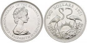 ISLAS BAHAMAS. 2 Dollars. (Ar. 29,10g/40mm). 1971. Elizabeth II. (Km#23). SC.