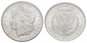 ESTADOS UNIDOS. 1 Dollar (Ar. 26,73g/38mm)*. 1884. Carson City CC. (Km#110). MS 63. Encapsulado por PCGS . *Peso y medida teórico.