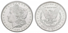 ESTADOS UNIDOS. 1 Dollar (Ar. 26,73g/38mm)*. 1884. Carson City CC. (Km#110). MS 63. Encapsulado por PCGS . *Peso y medida teórico.