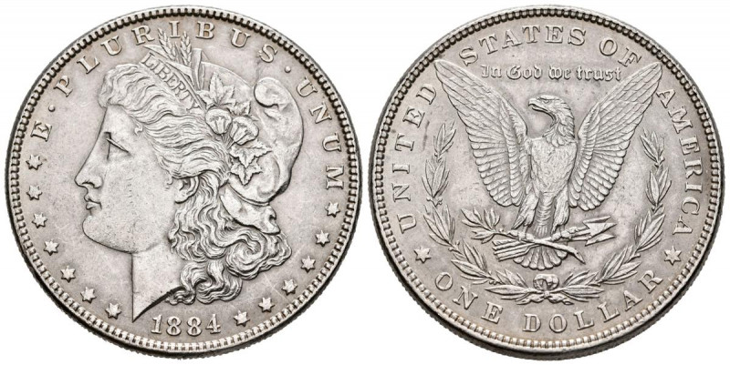 ESTADOS UNIDOS. 1 Dollar. (Ar. 26,76g/38mm). 1884. Philadelphia. (Km#110). EBC. ...