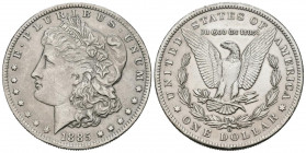 ESTADOS UNIDOS. 1 Dollar (Ar. 26,69g/38mm)*. 1885. Nueva Orleans O. (Km#110). EBC. Limpiada.