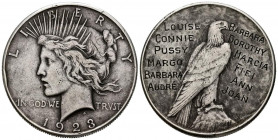 ESTADOS UNIDOS. 1 Dollar. (Ar. 26,49g/38mm). 1923. (Km#150). Reverso grabado. MBC.