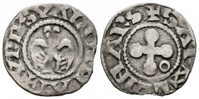 FRANCIA, Obispado de Valence y Die (Anónimo). Dinero. (Ar. 1,10g/18mm). 1157-1276. (Poey D'Avant 4690). Anv: Angel de frente, alrededor leyenda: URBS ...