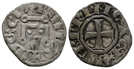 FRANCIA, Felipe de Tarento (Cruzadas). Dinero. (Ve. 0,72g/17mm). 1306-1313. Acaya. (A.G. Malloy y otros CfC Sts nº24 y ss). MBC.