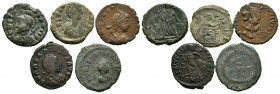 IMPERIO ROMANO. Conjunto de 5 cobres bajo imperiales de diferentes emperadores y estados de conservación. A EXAMINAR.
