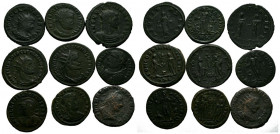 IMPERIO ROMANO. Lote compuesto por 9 bronces pequeños de distintos emperadores romanos. A EXAMINAR.