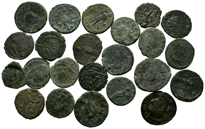 IMPERIO ROMANO. Interesante conjunto de 23 pequeños cobres bajo imperiales. Dife...