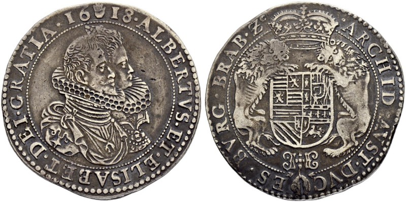 BELGIEN
Brabant, Herzogtum. Albert und Isabella, 1598-1621. Dukaton 1618, Antwe...