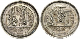 DEUTSCHLAND - Erzgebirge
Silbermedaille o. J. (graviert 1590). Unsigniert, Stempel von Nickel Milicz oder seiner Werkstatt. Anbetung der Hirten. Rv. ...