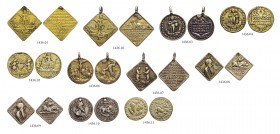 DEUTSCHLAND - Erzgebirge
Silbergussmedaille o. J. Kleines Konvolut von erzgebirgischen religiösen Medaillen, zumeist unsigniert, Stempel von Nickel M...