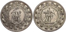 DEUTSCHLAND
Hildesheim, Bistum. Sedisvakanz, 1724. Silbermedaille 1724. Stempel von P. P. Werner. Karl der Grosse steht fast von vorn mit Schwert und...