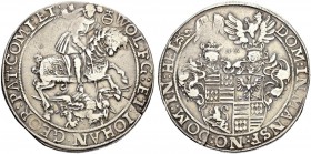 DEUTSCHLAND
Mansfeld, Vorderortlinie Bornstedt, Grafschaft. Wolfgang III. und Johann Georg II. 1631-1638. Taler o. J., Eisleben. 28.59 g. Torau 257 c...