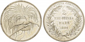 DEUTSCHLAND
Deutsch-Neu-Guinea. Neu-Guinea Compagnie. 2 Neu-Guinea Mark 1894 A, Berlin. 11.06 g. J. 706. KM 6. Sehr selten in dieser Erhaltung / Very...