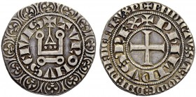 FRANKREICH
Königreich und Republik. Philipp III. 1270-1285. Gros Tournois o. J. 3.37 g. Duplessy 198. Knapper Schrötling / Small flan. Sehr schön / V...