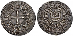 FRANKREICH
Königreich und Republik. Jean II. le Bon, 1350-1364. Gros Tournois o. J. (14.4.1361). 2.42 g. Duplessy 313. Ciani 390. Knapper Schrötling ...