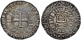 FRANKREICH
Königreich und Republik. Charles V. 1364-1380. Gros Tournois o. J. (24.7.1364). 2.45 g. Duplessy 362. Ciani 470. Leichter Doppelschlag / S...