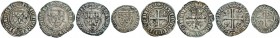 FRANKREICH
Königreich und Republik. Charles VI. 1380-1422. Blanc o. J. (11.3.1385). Blanc o. J. (1389), o. J. (1411). Demi-guénar o. J. (26.9.1388). ...