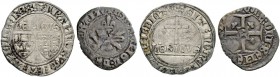 FRANKREICH
Königreich und Republik. Henri VI d'Angleterre, 1422-1453. Blanc o. J. (23.11.1422). 3.24 g. Dazu: Henri V d'Angleterre, 1415-1422. Léopar...