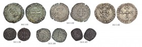 FRANKREICH
Königreich und Republik. Charles VIII. 1483-1498. Blanc à la couronne o. J. (1488). Karolus o. J. (1488). Gros de Roi o. J. (1489). Liard ...