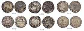 FRANKREICH
Königreich und Republik. François I. 1515-1547. Teston o. J. Kleine Serie von unterschiedlichen Typen. Ciani 1110, 1113 (2x), 1127, 1140, ...
