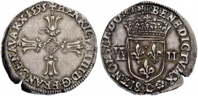 FRANKREICH
Königreich und Republik. Henri IV. 1589-1610. 1/4 Ecu 1595 L, Bayonne. 9.66 g. Duplessy 1224. Ciani 1517. Feine Patina / Nicely toned. Vor...