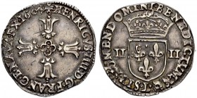 FRANKREICH
Königreich und Republik. Henri IV. 1589-1610. 1/4 Ecu 1604 L, Bayonne. 9.57 g. Duplessy 1232. Ciani 1515. Hübsche Patina / Attractive pati...