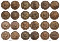 FRANKREICH
Königreich und Republik. Louis XIV. 1643-1715. Bronzemedaille. Kleine Serie von Bronzemedaillen auf verschiedene Anlässe mit den Divo-Nr. ...